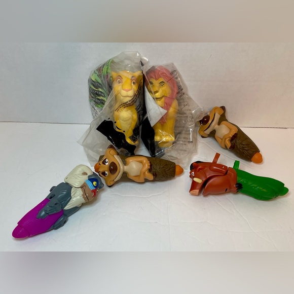Disney Other - 2003, 2004 Lion King 1 1/2 McDonalds Happy Meal Toys, #1 - #5